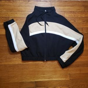 Hollister Cropped Zipper Jacket Sweatshirt M